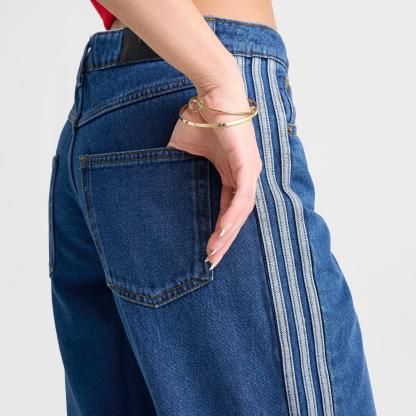Women's adidas Originals Firebird Denim Track Pants - Medium Vintage Denim