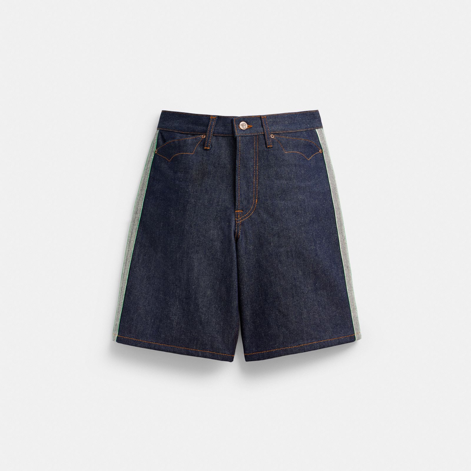 Coach | Brain Dead Denim Skater Shorts In Recycled Cotton - Dark Blue