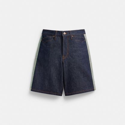 Coach | Brain Dead Denim Skater Shorts In Recycled Cotton - Dark Blue