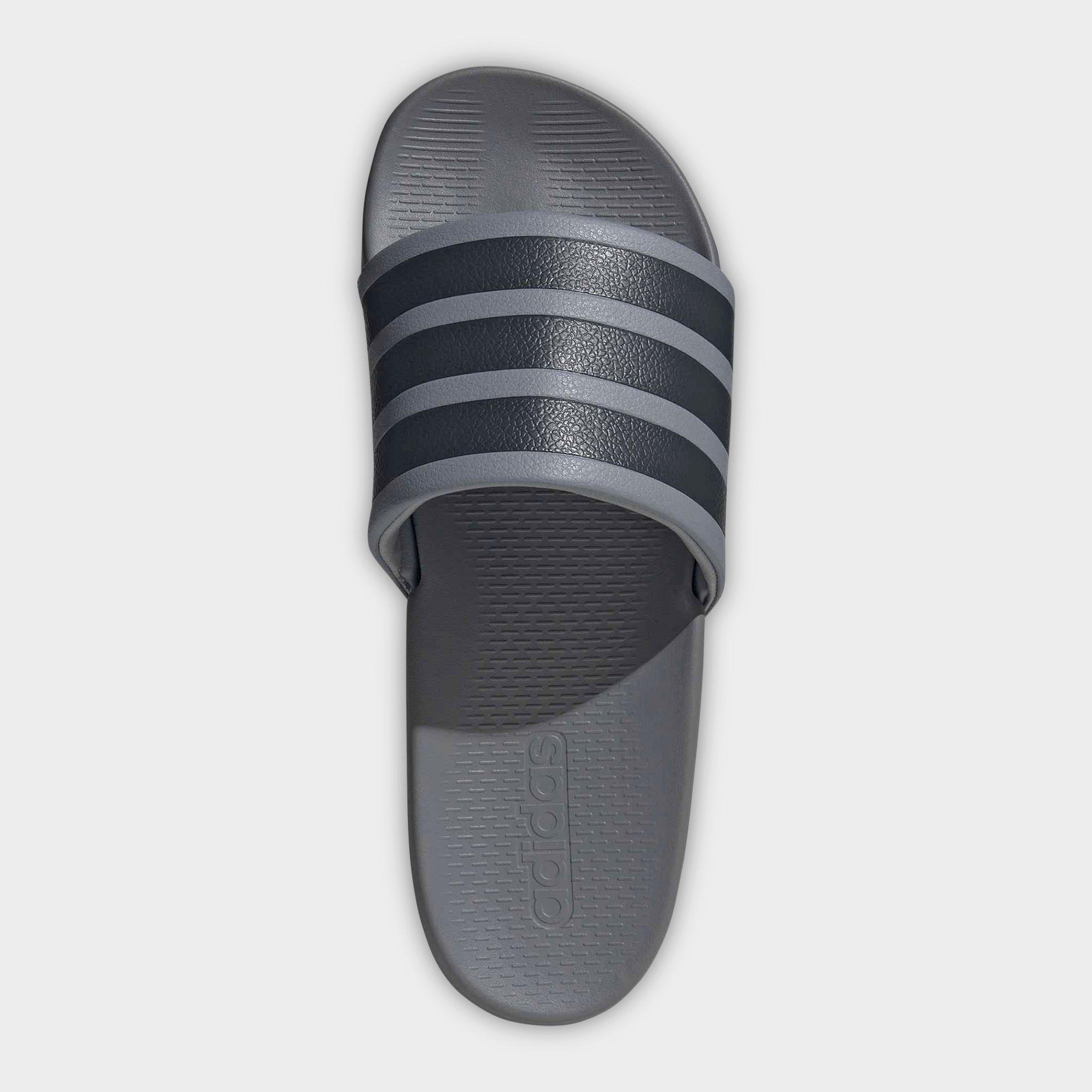 Women's adidas Adilette Comfort 2.0 Slide Sandals - Grey/Carbon/Grey Three - Top view