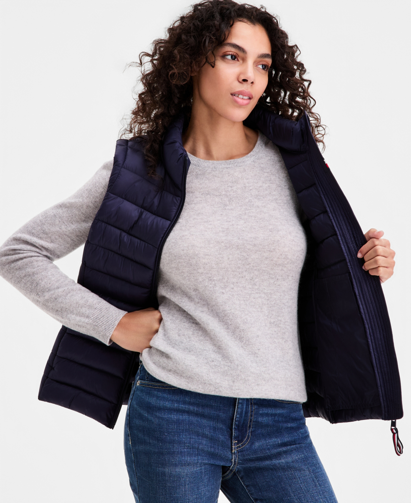 Tommy Hilfiger Women's Zip-Front Puffer Vest - Navy