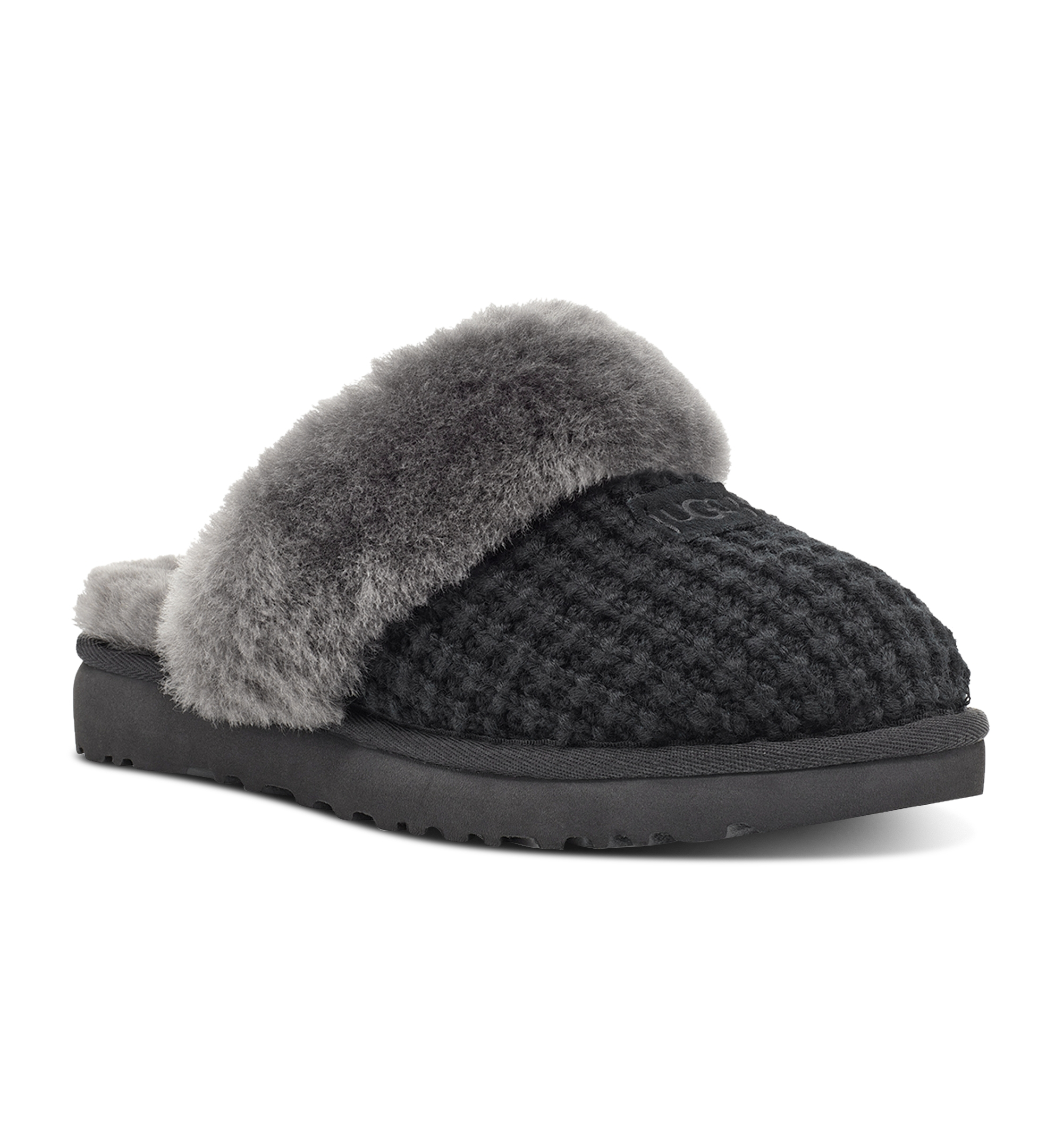UGG® Women's Cozy Faux-Shearling Round Toe Slippers - Black