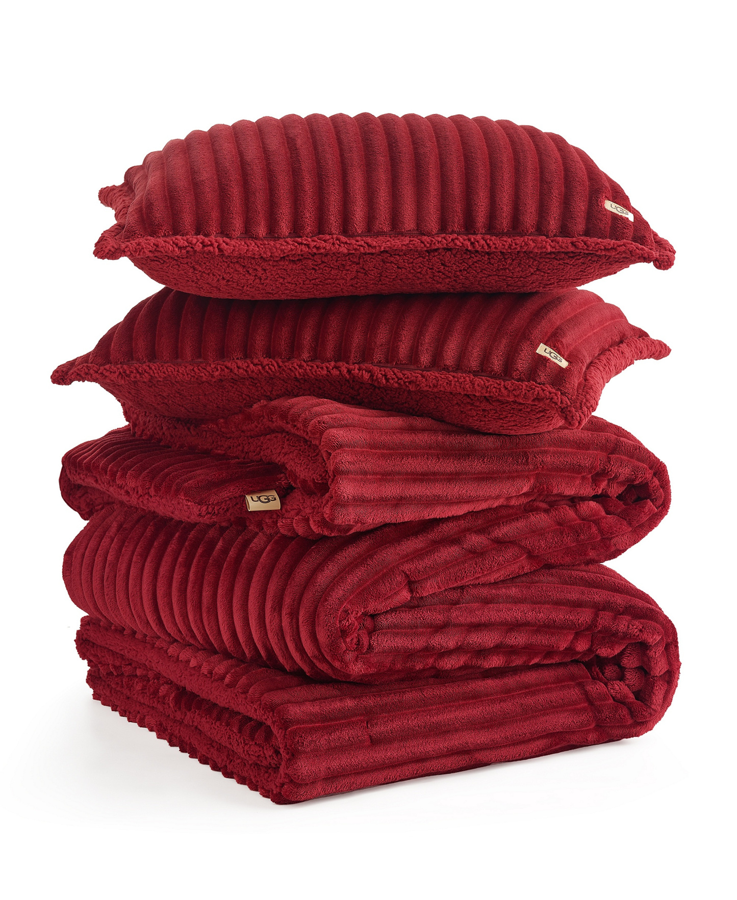 UGG® Avery Ribbed 2-Piece Comforter Set, Twin/Twin XL - Coffee Berry