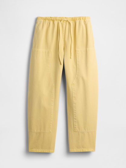 Easy Double-Knee Barrel Pants - Maize yellow