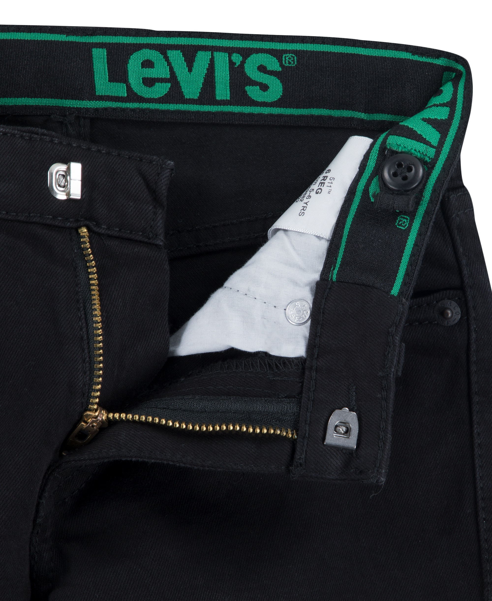 Levi's Boys' 2T-7 511 Slim Fit Stretch Performance Jeans - Black Stretch