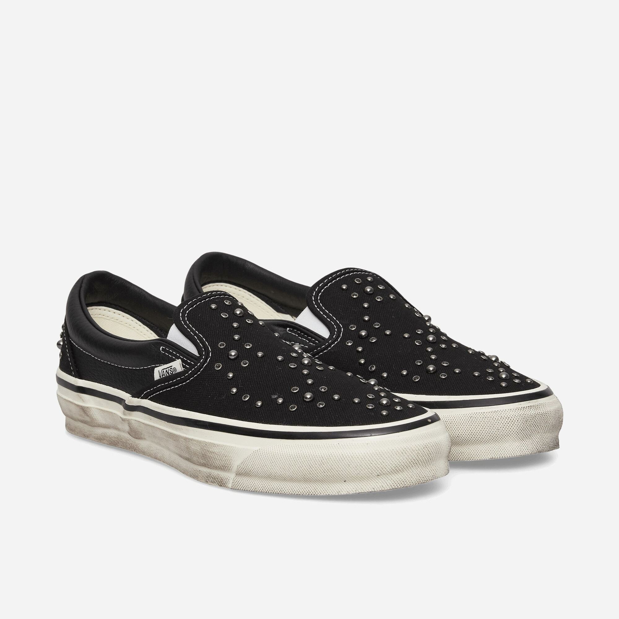 Premium Classic Slip-On Pearlized Sneakers Black