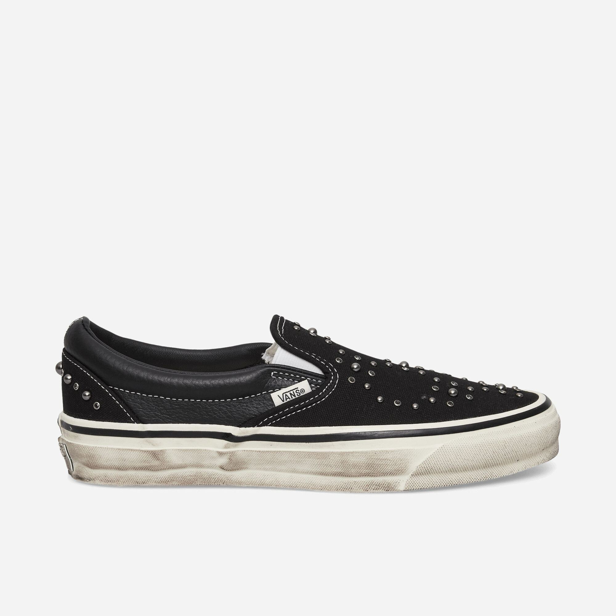 Premium Classic Slip-On Pearlized Sneakers Black