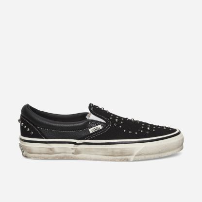 Premium Classic Slip-On Pearlized Sneakers Black