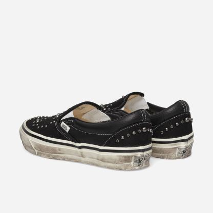 Premium Classic Slip-On Pearlized Sneakers Black
