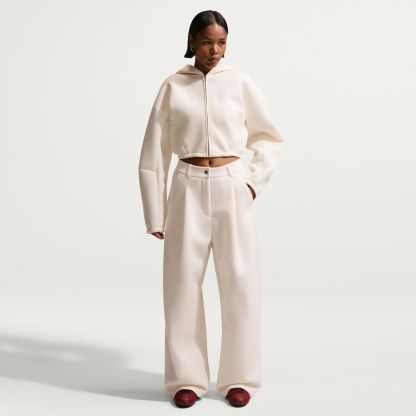 Nike Women's Sportswear Loose Mid-Rise Fleece Trousers - Chalk