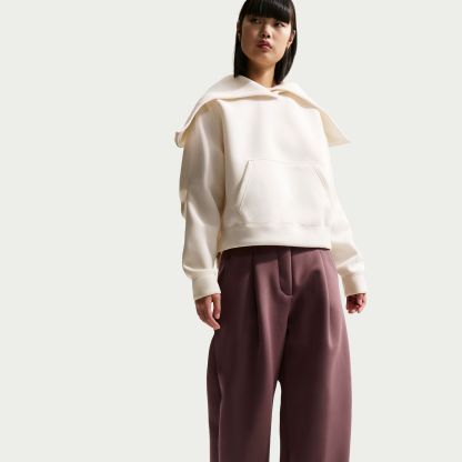 Nithtke Women's Sportswear Loose Mid-Rise Fleece Trousers