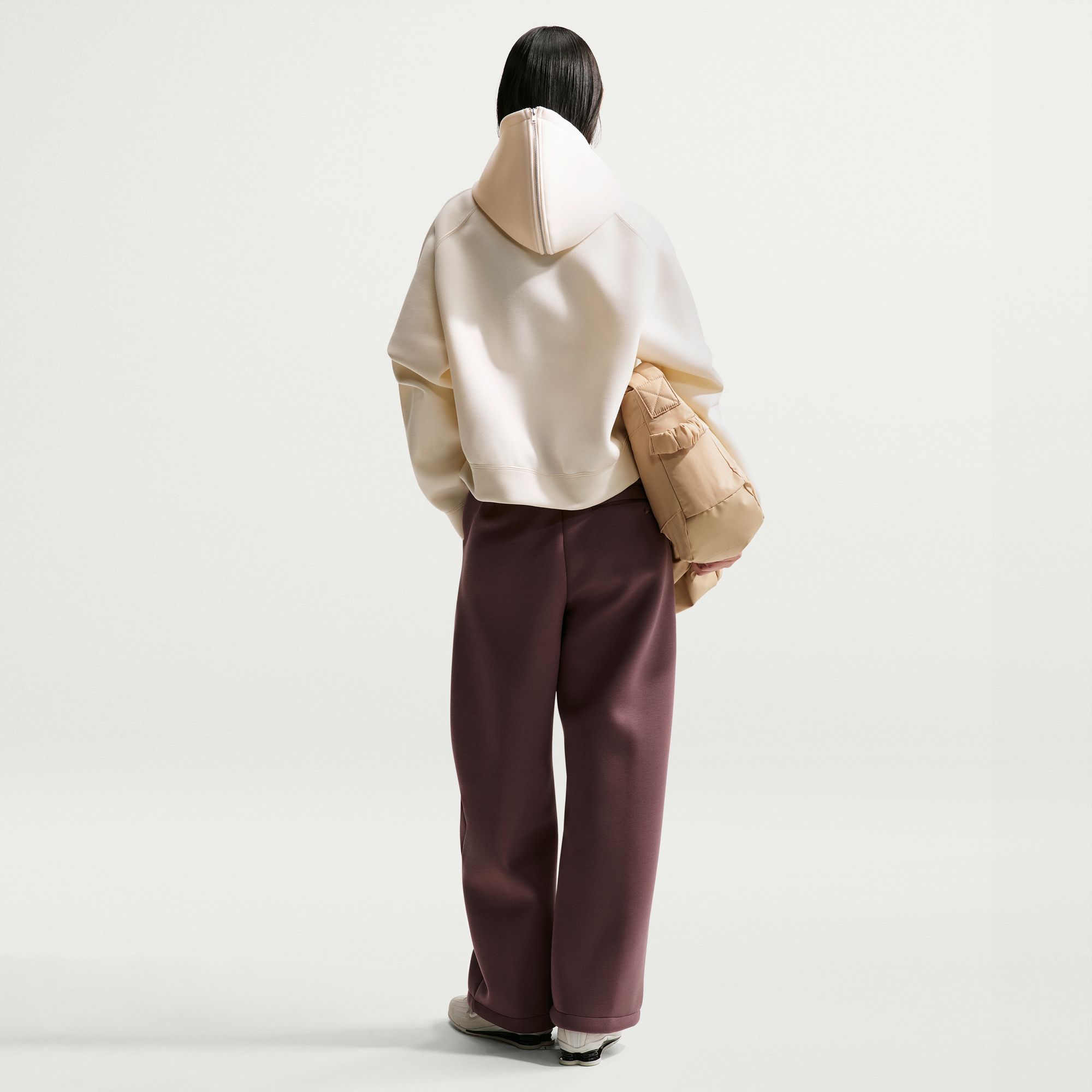 Nithtke Women's Sportswear Loose Mid-Rise Fleece Trousers