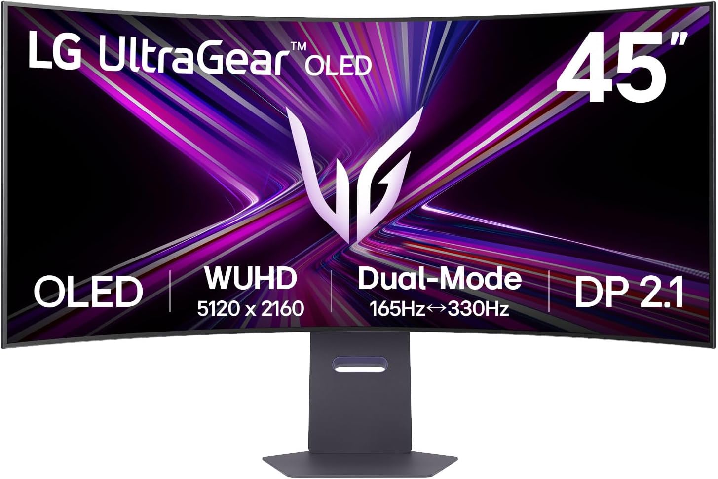 LG Ultragear 45GX950A-B Ecran PC Gaming 45" - Dalle OLED résolution 5K2K WUHD (5120 x 2160), 0,03ms 165Hz, DisplayHDR400 True Black, DCI-P3 98.5 pour cent (CIE1976), FreeSync Premium Pro, G-Sync Compatible
