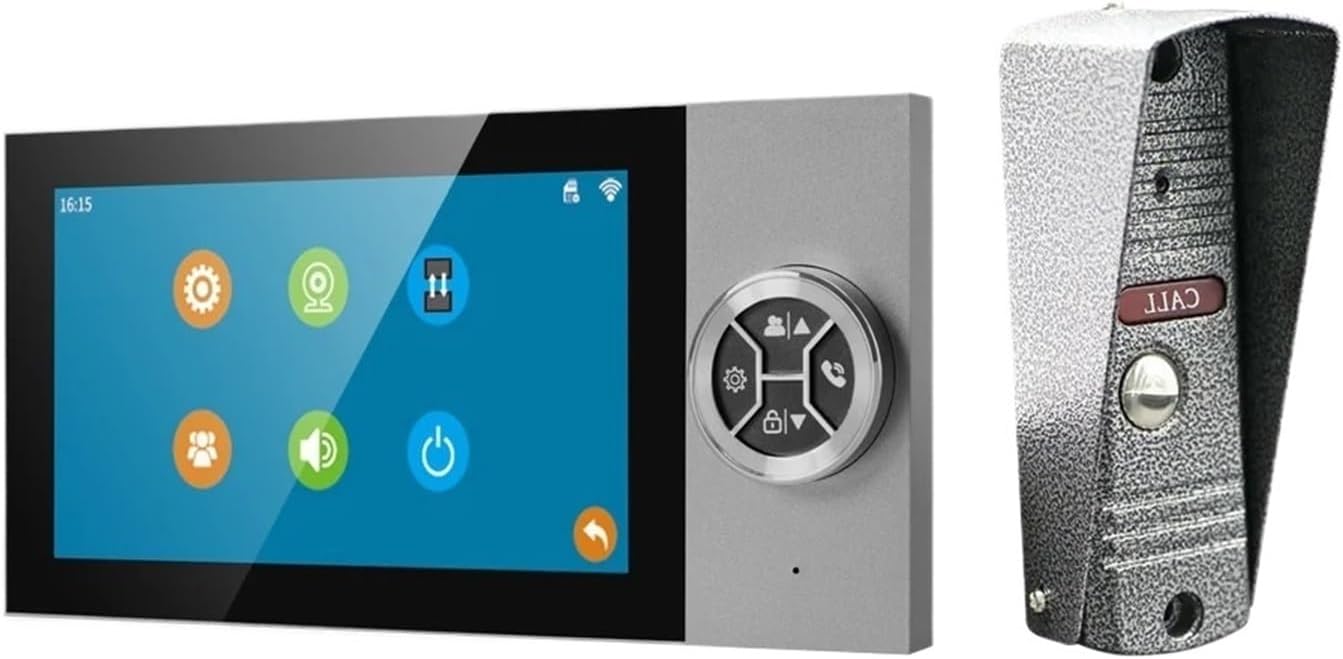 Visiophone avec écran IPS de 7 Pouces, télécommande Tya, interphone WiFi, Sonnette visuelle, Grand Angle 120 degrés, visionneuse Porte sécurité Domestique