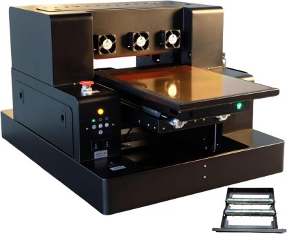 Imprimante Multifonction A3 UV Imprimante Automatique à Plat A3L805 Imprimante pour Bouteilles,USB 2.0,Résolution 1440x1440 DPI,Copie et Numérisation de Petits Bureaux à Domicile avec Axe de Rotation