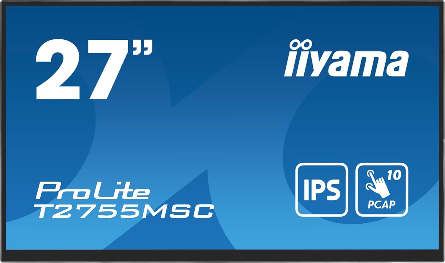 iiyama Prolite T2755MSC-B1 écran Plat de PC 68,6 cm (27") 1920 x 1080 Pixels Full HD LED Écran Tactile Dessus de Table Noir