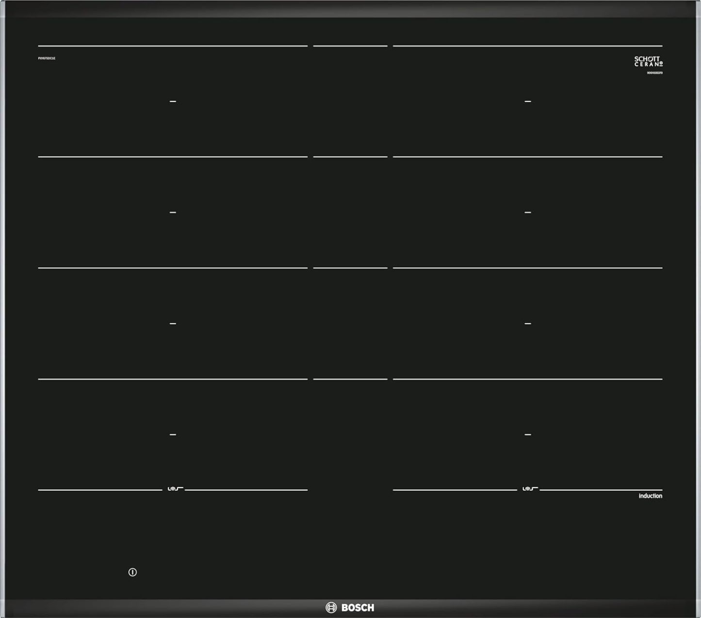Plaque à Induction BOSCH PXY675DC1E 60 cm Noir