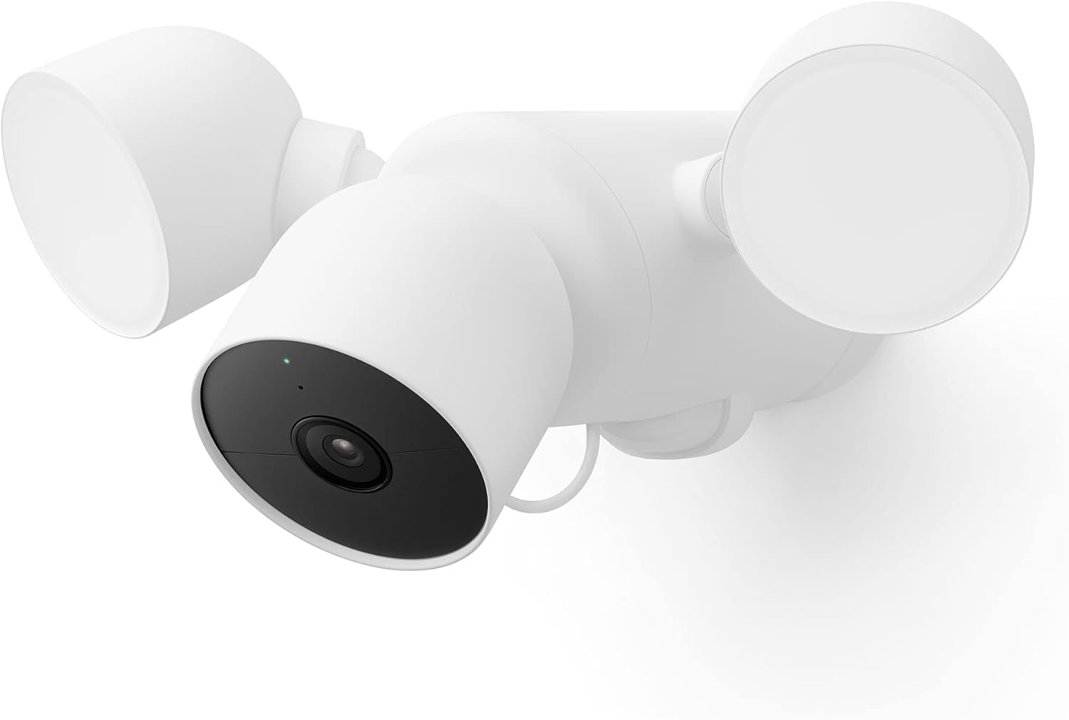 Google Nest Cam avec projecteur (Extérieur - Filaire) – Caméra de sécurité connectée - Caméra de sécurité avec projecteur 1080p, Snow