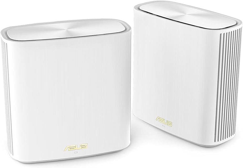 ASUS ZenWiFi XD6 Blanc - Pack de 2 - Système Wi-FI 6 AX Mesh, Double Bande (2,4 GHz / 5GHz), 5400 Mbit/s, 500m2, AiProtection Pro avec TrendMicro à vie, Ports WAN/LAN, application mobile