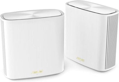 ASUS ZenWiFi XD6 Blanc - Pack de 2 - Système Wi-FI 6 AX Mesh, Double Bande (2,4 GHz / 5GHz), 5400 Mbit/s, 500m2, AiProtection Pro avec TrendMicro à vie, Ports WAN/LAN, application mobile