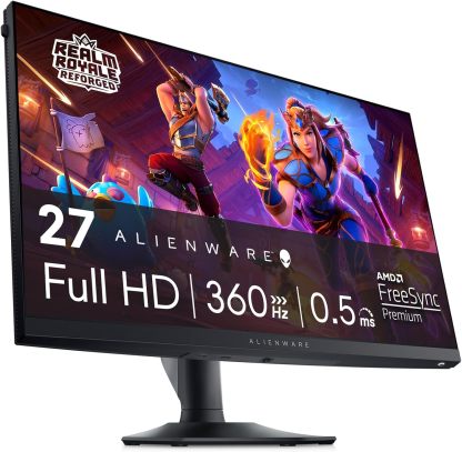 Alienware AW2724HF 27" Full HD (1920 x 1080) Écran Gaming, 360 Hz, Fast IPS, 0.5 ms, AMD FreeSync Premium, VESA AdaptiveSync, 99  pour cent sRGB, HDR 10, 2 x DisplayPort, HDMI, 5 x USB, Garantie 3 ans
