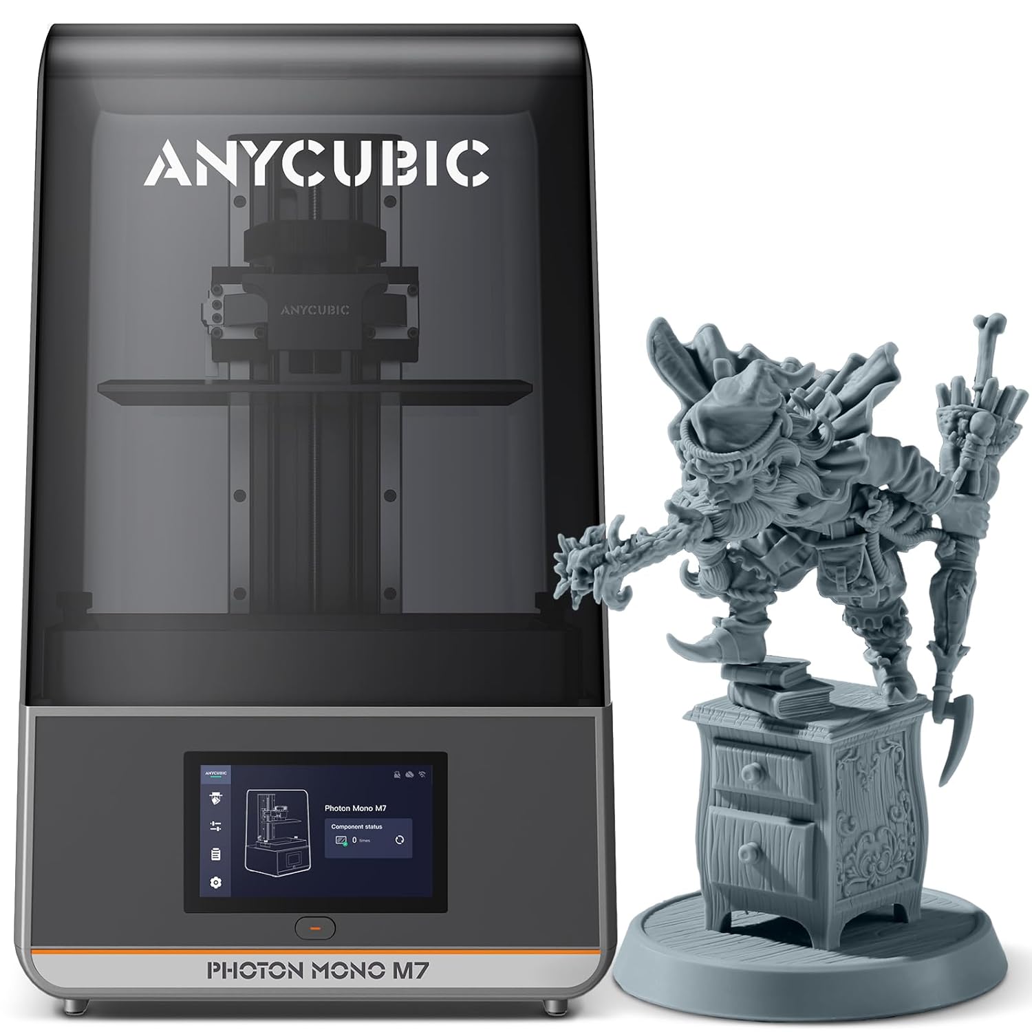 ANYCUBIC Photon Mono M7 Imprimante 3D Résine, Écran 10.1'' 14K HD avec COB LighTurbo 3.0, Impression Rapide 150mm/h, Imprimante 3D Résine Intelligente, Volume de Construction de 223x126x230 mm