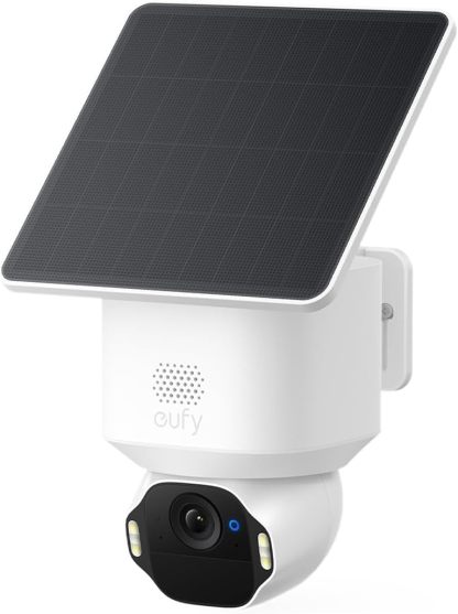 eufy Security SoloCam E42, caméra Solaire 4K sans Fil pour Dehors, Suivi IA, Stroboscope,Camera Surveillance WiFi, Reconnaissance faciale,Stockage Local Jusqu’à 14 TB