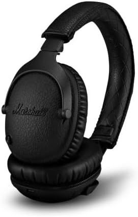 Marshall Monitor II Casque Bluetooth sans Fil avec réduction de Bruit Hybride Active, Casque Over-Ear, 30 Heures – Noir
