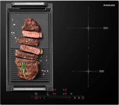 GASLAND IH604BF 60 cm Table de Cuisson à Induction Autonome avec une zone flexible, 4 zones de cuisson à induction encastrables, FlexInduction pour BBQ, PowerBoost, 7000W (Sans poêle à frire)
