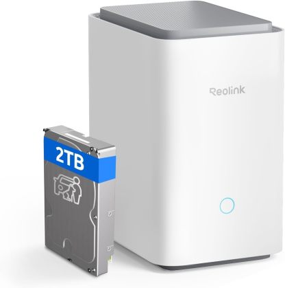 Reolink Home Hub Pro, Contrôle Centralisé pour Jusqu'à 16 Caméras de Surveillance, Jusqu'à 16To de Stockage Disque Dur, Cryptage AES-128, Streaming 8K, Wi-FI 6 et Sirène 120dB, Pas de Frais Mensuels