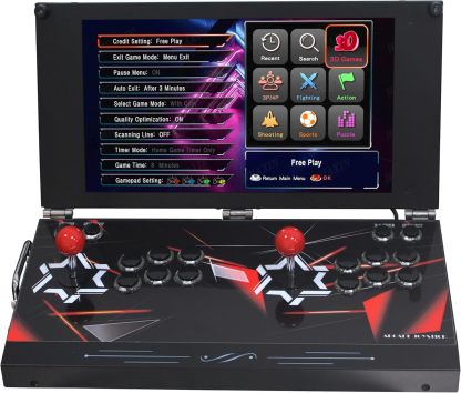 26800 en 1 Portable Arcade Game Console Portable 17.5 Pouces Écran HD Double Joueurs 3D Box DX, Rétro Video Game Machine Recherche/Cacher/Enregistrer/Charger/Pause Jeux