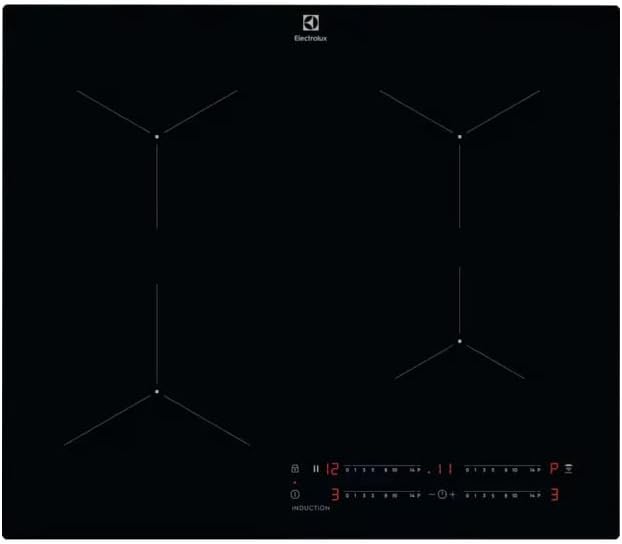 Electrolux LIL61443C Plaque à induction Série 300, 60 cm, fonction Hob2Hood, Noir