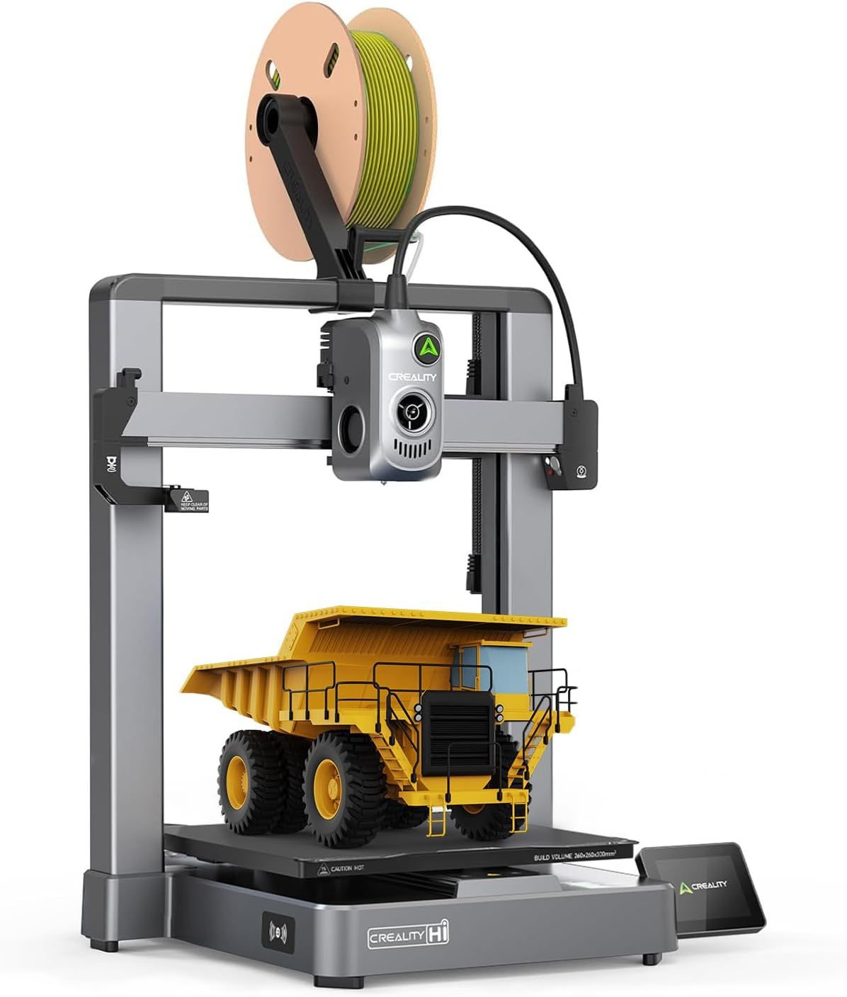 Creality Hi Imprimante 3D, détection Automatique du Filament, nivellement Automatique, calibrage PA, Impression Haute Vitesse 500 mm/s, sans Obstruction, pré-assemblée à 95 pour cent, 260 x 260 x 300 mm