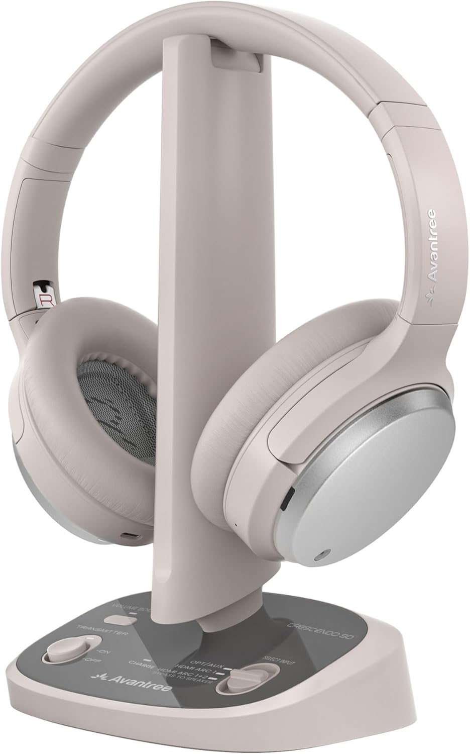 Avantree Crescendo 3D – Casque TV sans Fil avec Son Surround 7.1, Mode Cinéma, Compatible avec Les Barres de Son HDMI, 60 H d’Autonomie, Batterie Remplaçable