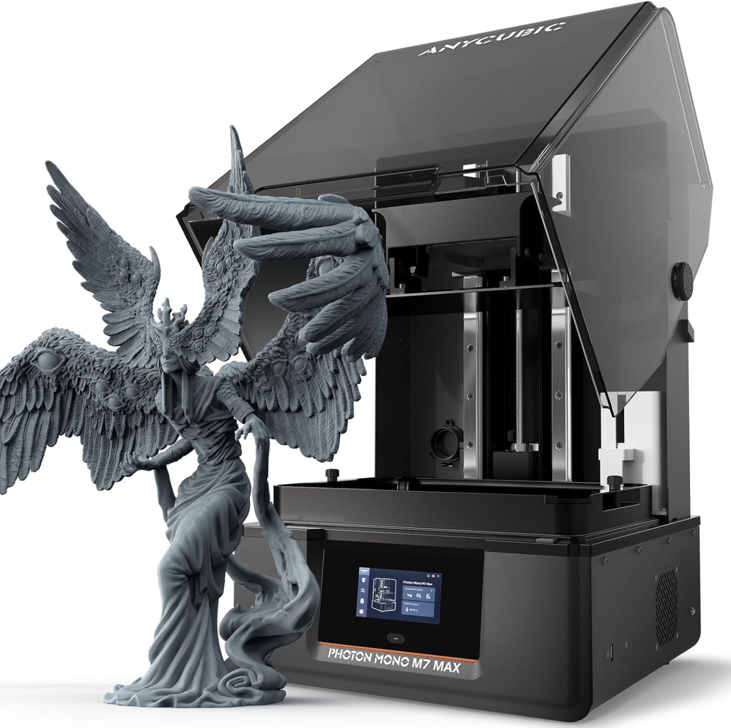 ANYCUBIC Photon Mono M7 Max Imprimante 3D Résine, 13,6'' 7K Grande Imprimante Résine avec Conception du Couvercle à Rabat Impression Assistée par Ordinateur, Taille d'impression 298 x 164 x 300mm
