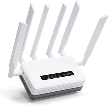 GL.iNet GL-XE3000 (Puli AX) 5G Router with SIM Card Slot, Dual SIM Cellular Router, Wi-FI 6, 6400mAh Battery, Multi-WAN, VPN, OpenWrt, Secure 5G Routers for Office, Retail, Events, Remote Work