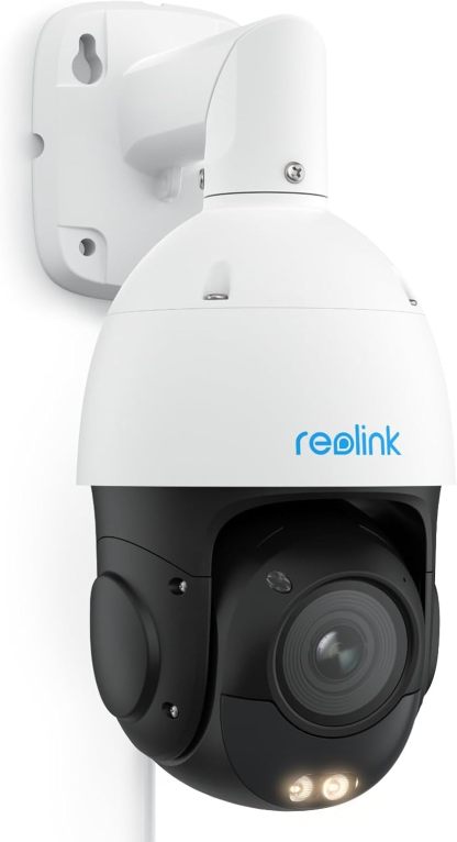 Reolink 4K PTZ Caméra Surveillance PoE Extérieure, Zoom Optique 3D 5X, Pan 360°+Tilt 90°, Suivi Automatique, Vision Nocturne Couleur, Détection Intelligente, Audio 2 Voies, RLC-823S1(RLC-823A Upgrade)