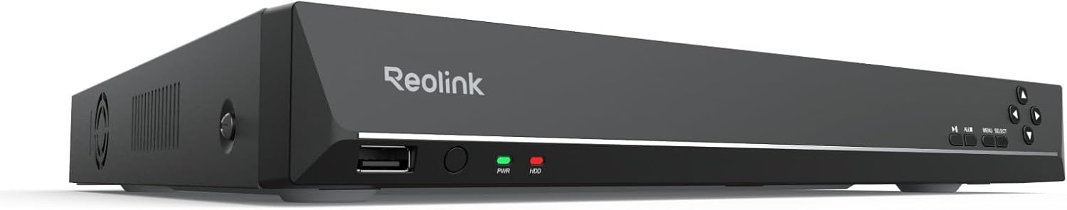 Reolink NVR à 36 Canaux, 3 Baies HDD sans HDD Inclus, Capacité de Stockage 48 to, Supporte Caméras IP Reolink 16MP/12MP/4K/5MP/4MP HD Enregistrement Continu 24/7, Système d'Alarme O/I intégré, RLN36
