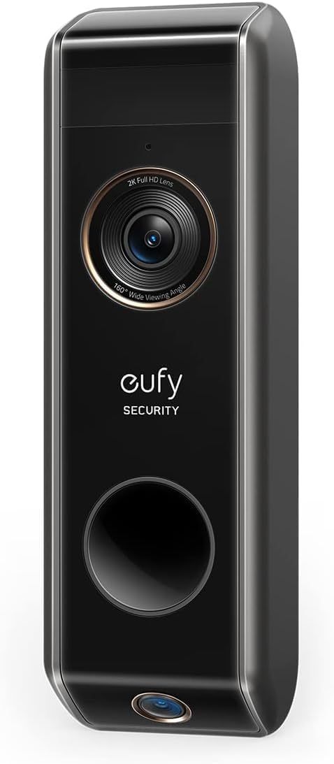 eufy Security Vidéo Doorbell S330 Add-on Dual Camera (avec Batterie),caméra supplémentaire,Sonnette de Porte vidéo alimentée par Batterie, détecteur de Mouvement, détection de Colis, 2K HD,sans Frais