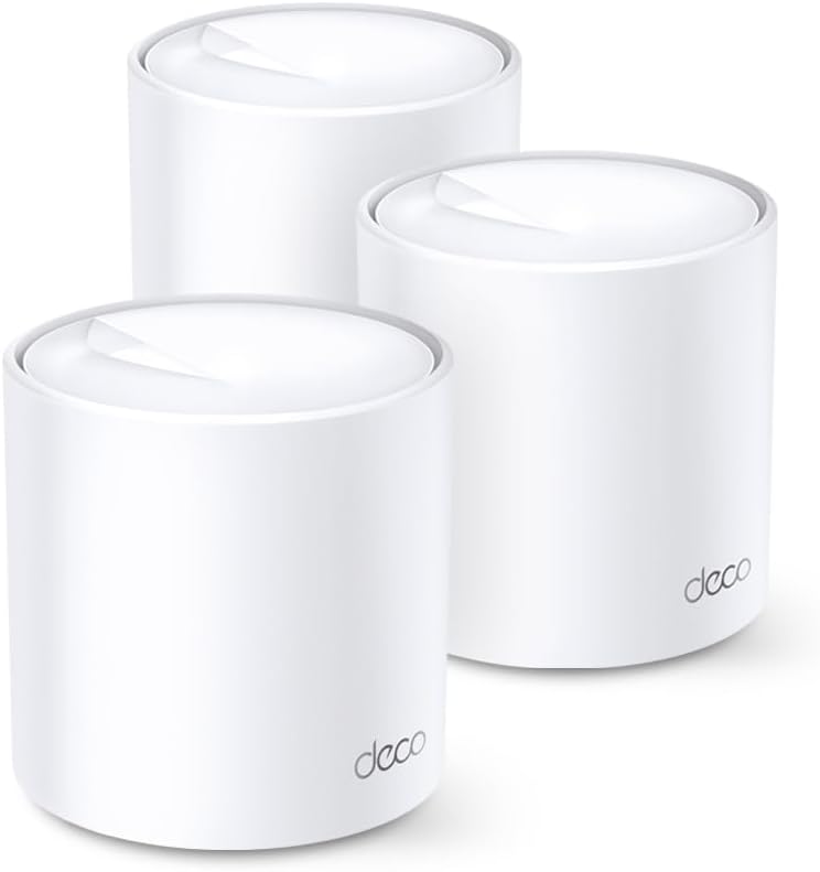 TP-Link Deco WiFi 6 Mesh AX 3000Mbps Deco X60(3-Pack) - Système WiFi 6 pour Toute la Maison - Couverture WiFi de 550㎡ - Installation Facile - Contrôle Parental - Compatible avec Toutes Les Box Fibre