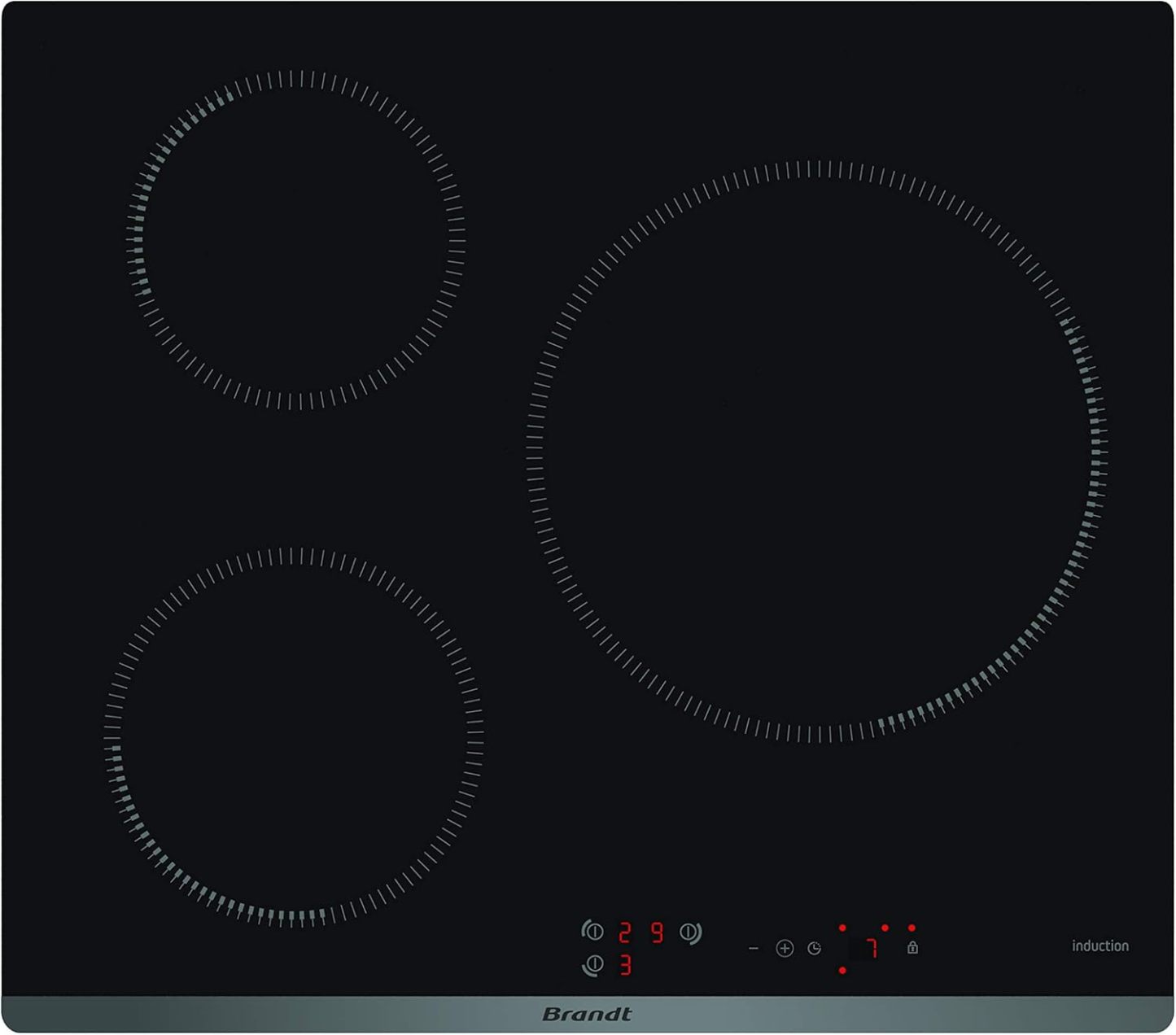 Plaque induction Brandt BPI6314B - 3 foyers