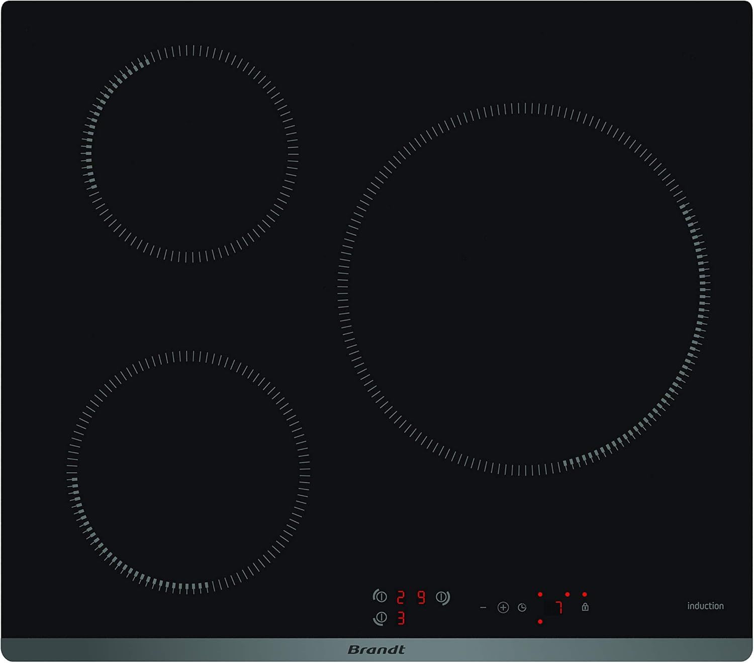 Plaque induction Brandt BPI6314B - 3 foyers