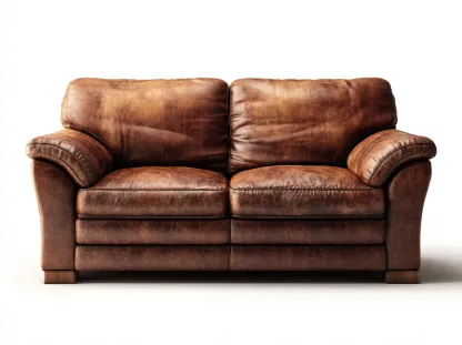 Canapé 2 places similicuir 150x90x85 cm - marron - design moderne