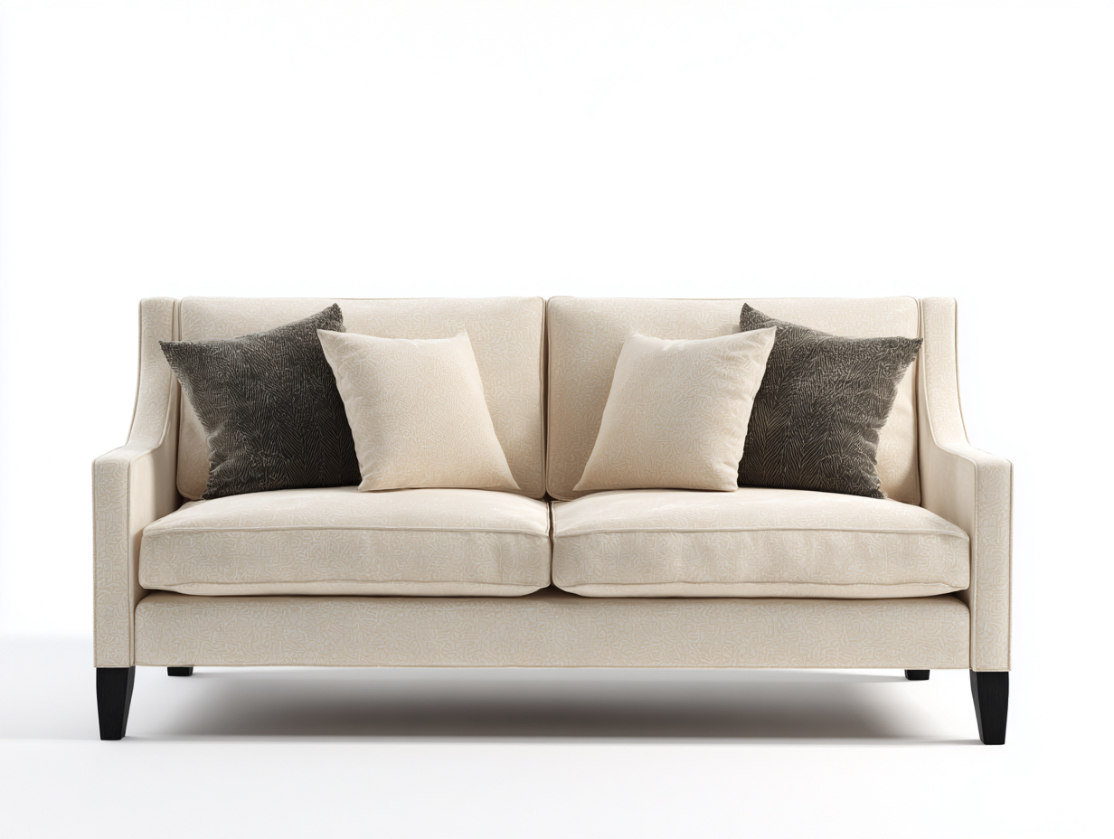 Canapé 2 places tissu 178x92x90 cm - beige - design moderne