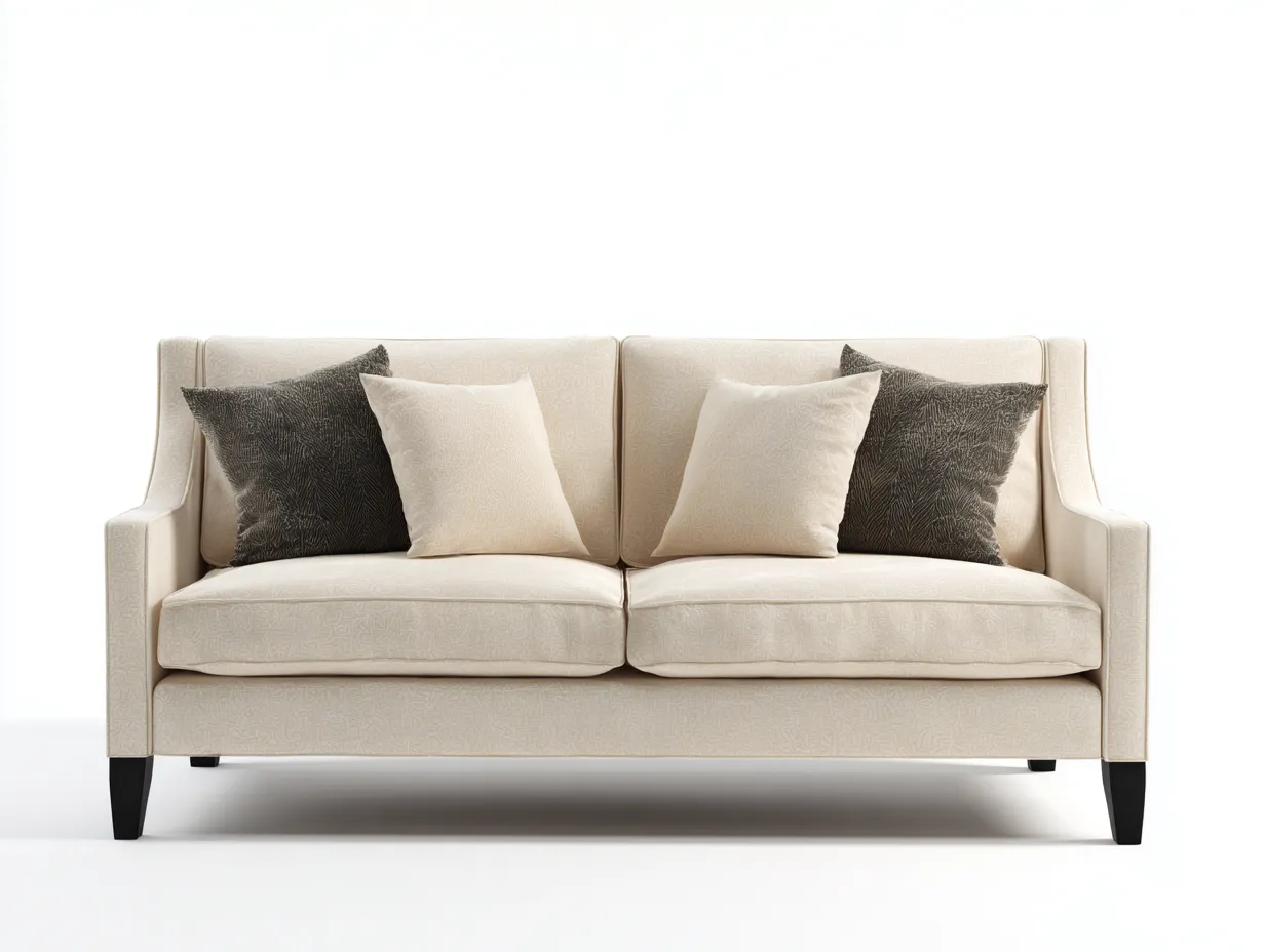 Canapé 2 places tissu 178x92x90 cm - beige - design moderne