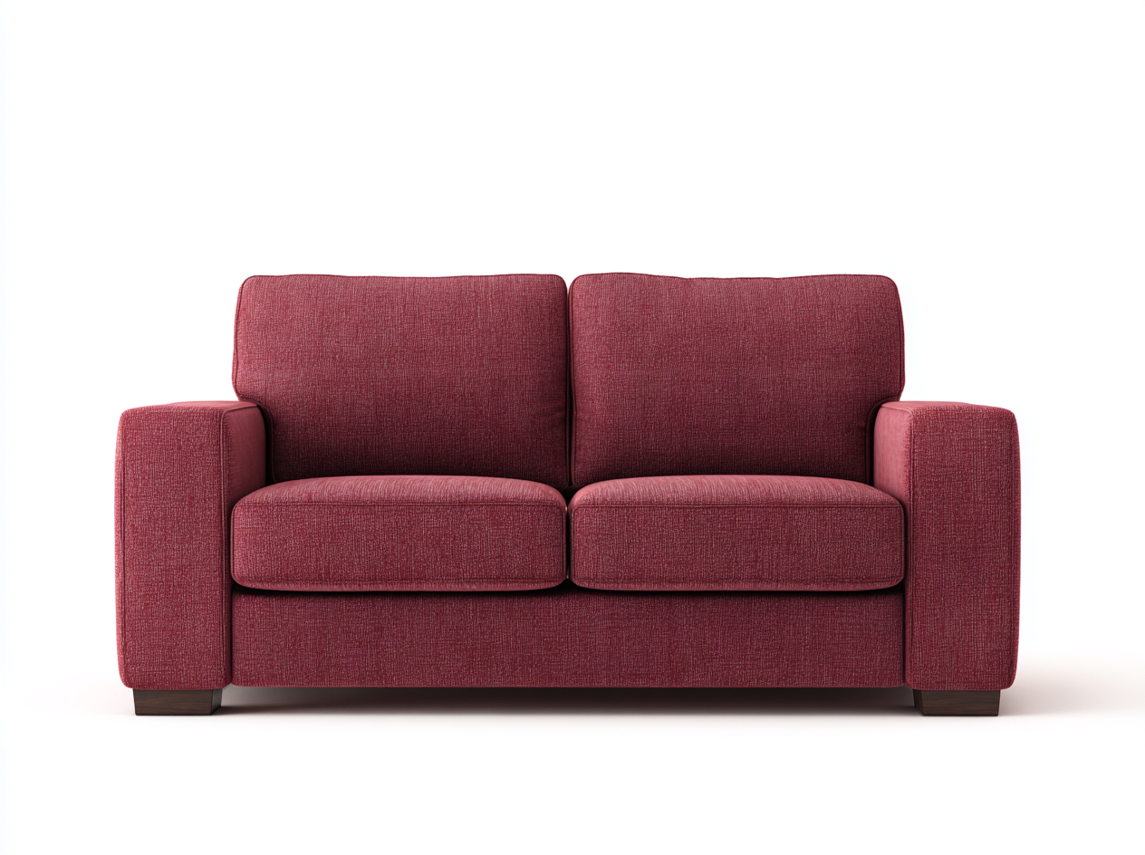 Canapé 2 places tissu 165x90x82 cm - bordeaux - design moderne