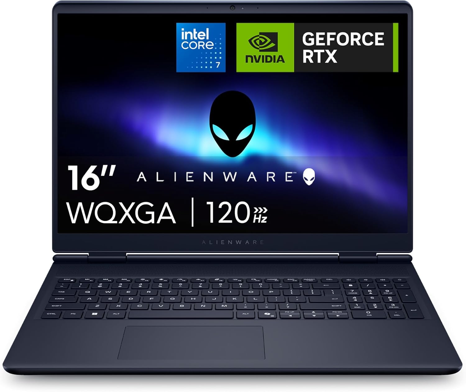 Alienware 16 Aurora PC Portable Gaming AC16250 16" WQXGA écran 120Hz 100 pour cent sRGB, Intel Core 7 240H Series 2, NVIDIA GeForce RTX 5060, 16GB RAM, 1TB SSD, Win 11 Home, Clavier rétroéclairé Blanc AZERTY