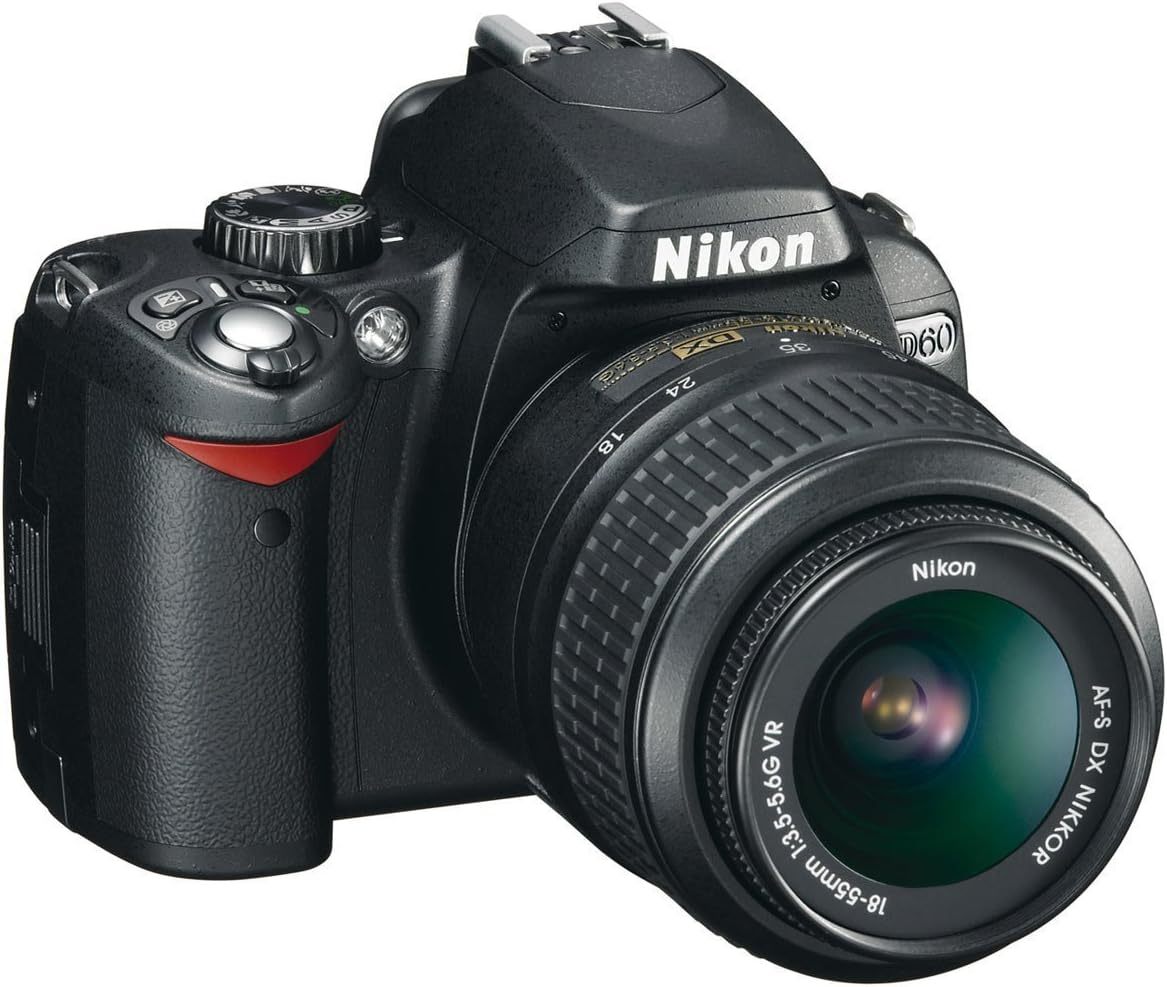 Nikon D60 Digital SLR Camera - Black (AF-S DX Nikkor 18-55 mm f/3.5-5.6G VR) (Certified Refurbished)