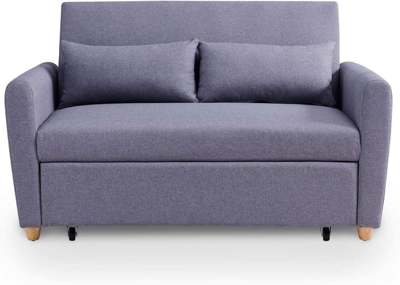 Canapé 2 Places Convertible Scandinave en Tissu, Gris