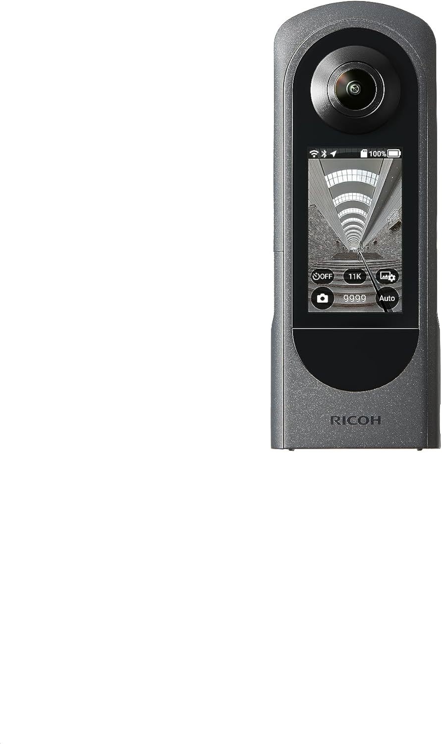 Caméra Ricoh 360 degrés Theta x (2023), Image Haute Résolution d'environ 60M, 5,7K 360, Écran Tactile, Batterie Interchangeable, Carte Mémoire Externe